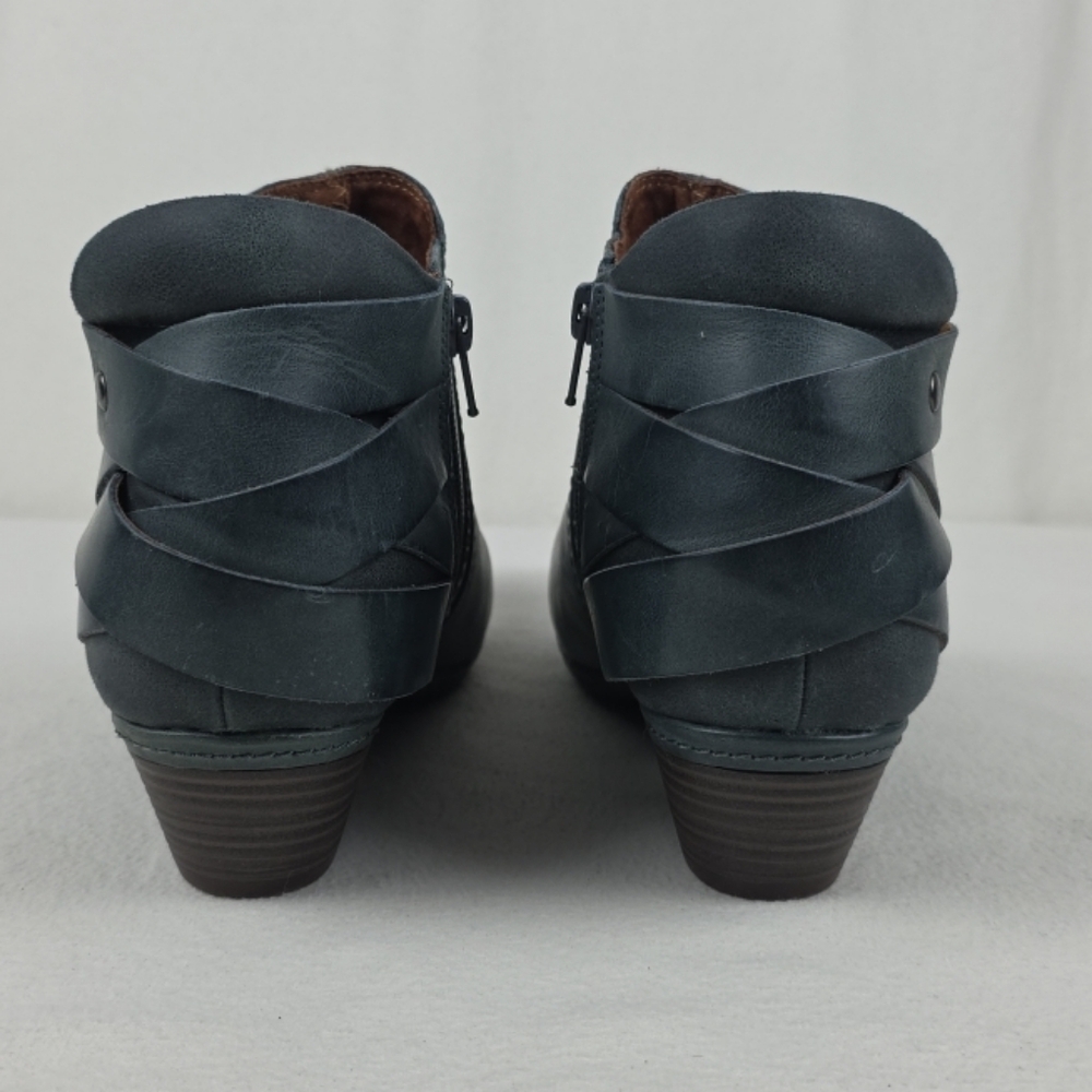 Cobb Hill Leather Ankle Booties Boots Womens 10 Blue Gray - Picture 8 of 15